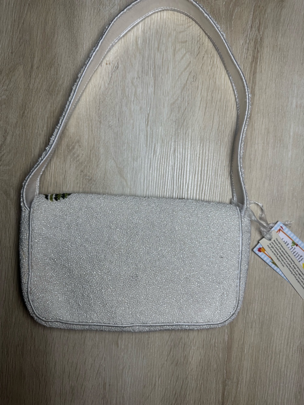 Handcrafted In India Beaded Vegetable Shoulder Bag NWT - Picture 4 of 9